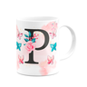 Caneca Butterfly - Inicial do Nome Letra P - 325ml - 2