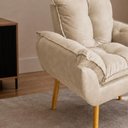 Ver imagem 2 de Kit 2 Poltronas Decorativa Estofada Sala Quarto Escritório Opala Madeira