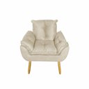 Ver imagem 3 de Kit 2 Poltronas Decorativa Estofada Sala Quarto Escritório Opala Madeira