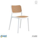 Ver imagem 2 de Kit 2 Cadeiras Lia Branca ou Preta com Tela Sextavada Caramelo - Rivatti