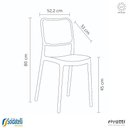 Ver imagem 6 de Kit 2 Cadeiras Lia Branca ou Preta com Tela Sextavada Caramelo - Rivatti