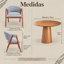 Ver imagem 4 de Mesa Base em Cone 90cm Redondo & 4 Cadeiras Lithi Aveia Ergônomica & Delicada