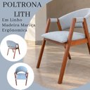 Ver imagem 7 de Mesa Base em Cone 90cm Redondo & 4 Cadeiras Lithi Aveia Ergônomica & Delicada