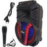 Caixa Som Amplificada Portátil Bluetooth 700W Rms Mp3 USB LED Tws Aca 780 Vulcano 2 Microfones - 3