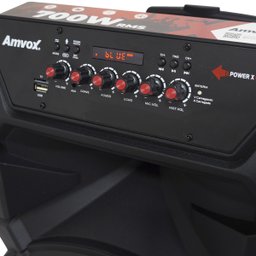 Caixa Som Amplificada Portátil Bluetooth 700W Rms Mp3 USB LED Tws Aca 780 Vulcano 2 Microfones - 4