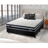 Cama Box Casal c/ Molas Ensacadas Durham Preto 138x188x60  - 2