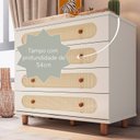 Ver imagem 6 de Cômoda Clássica para Quarto de Bebê 4 Gavetas Aurora Bege/Areia/Jequitibá