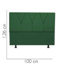 Ver imagem 2 de Cabeceira Estofada Solteiro 100CM Jade Suede Verde - D A DECOR D&A Decor