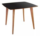 Ver imagem 1 de Mesa de Jantar Quadrada Especial de 90cm na Cor Preta
