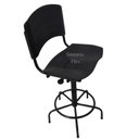 Ver imagem 2 de Cadeira Iso Caixas Alta com Base de Ferro Fixa para Balcao Recepçao Mercado Preta