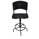 Ver imagem 1 de Cadeira Iso Caixas Alta com Base de Ferro Fixa para Balcao Recepçao Mercado Preta