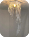 Ver imagem 1 de Lustre Pendente Luminária Cristal Acrílico de Alto Brilho, 17x63. Reflezzo Lustres e Decoração.⁹