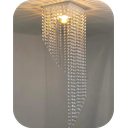 Ver imagem 1 de Lustre Pendente Luminária Cristal Acrílico de Alto Brilho, 17x63. Reflezzo Lustres e Decoração.⁹