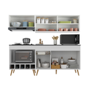 Ver imagem 5 de Armário de Cozinha Modulada Completa com Balcão 190cm Veneza Multimóveis MP2422 Branco