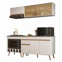 Ver imagem 2 de Armário de Cozinha Modulada Completa com Balcão 190cm Veneza Multimóveis MP2422 Branco