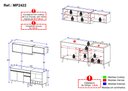 Ver imagem 4 de Armário de Cozinha Modulada Completa com Balcão 190cm Veneza Multimóveis MP2422 Branco