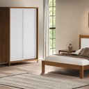 Ver imagem 3 de Mesa de Cabeceira em Madeira Maciça 1 Gaveta Modena