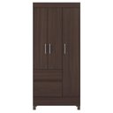 Ver imagem 2 de Guarda Roupa Solteiro Wind com Multiuso Viena com Cômoda Montevidéu Café Touch - Demóbile