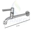 Ver imagem 2 de Torneira Tanque Reta Metal Parede 18cm 1/4v C64