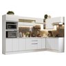 Armário de Cozinha Completa de Canto 100% MDF 448cm Branco Smart Madesa 01 - 3