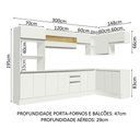 Ver imagem 4 de Armário de Cozinha Completa de Canto 100% MDF 448cm Branco Smart Madesa 01