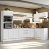 Armário de Cozinha Completa de Canto 100% MDF 448cm Branco Smart Madesa 01 - 2