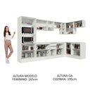 Ver imagem 6 de Armário de Cozinha Completa de Canto 100% MDF 448cm Branco Smart Madesa 01