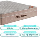 Ver imagem 4 de Kit Cabeceira + Cama Box Bau + Colchão Casal Molas Ensacadas Airtech Ortobom