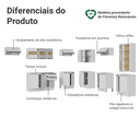 Ver imagem 5 de Armário de Cozinha Completa de Canto 507 cm Branco Smart 100% Madesa 01