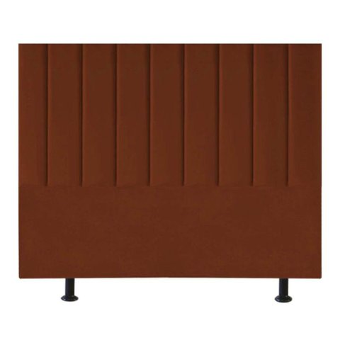 Cabeceira Estofada Cama Casal Queen Size 160 Cm Maisa Veludo Terracota
