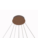 Ver imagem 3 de Lustre Pendente Φ40×φ60×φ80cm 226w 3000k 22600lm Bivolt Metal Escovado Marrom+acrilico Cabo: 4mt
