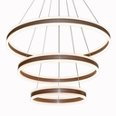Ver imagem 2 de Lustre Pendente Φ40×φ60×φ80cm 226w 3000k 22600lm Bivolt Metal Escovado Marrom+acrilico Cabo: 4mt