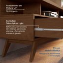 Ver imagem 6 de Rack para TV até 75 Polegadas 100% MDF 217cm Pés em Madeira Maciça Yucca Marrom Cedro