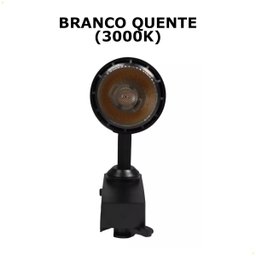 Trilho Eletrificado 1 Metro 3 Spots Led 7w 3000k Bivolt Preto - 2