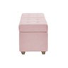 Recamier Bau Paris 1,40m Suede Rosa Bebe - Clique Decor Clique decorações - 4
