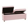 Recamier Bau Paris 1,40m Suede Rosa Bebe - Clique Decor Clique decorações - 1