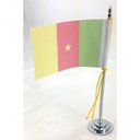 Ver imagem 2 de Mini Bandeira de Mesa Camarões 15 Cm Poliéster