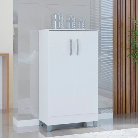 Armário Multiuso 60cm 2 Portas Tami P11 Branco - Mpozenato