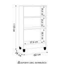 Ver imagem 3 de Armário Multiuso 60cm 2 Portas Tami P11 Branco - Mpozenato