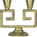Ver imagem 1 de Castiçal Grego Em Latão Artesanal SAT Grego Dourado
