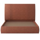 Ver imagem 2 de Cama Casal Flutuante com Cabeceira 140cm Astra S04 Couríssimo Telha - Lyam Decor
