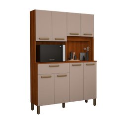 Armario Cozinha Completo Moderno Jade 8 Portas:bege - 6