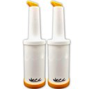 Ver imagem 2 de Kit 2 Garrafa Store'n Pour 1 Litro Laranja para Caldas Licores Drink Bar Coquetelaria