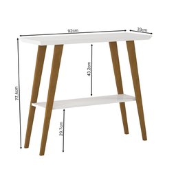 Aparador Davi/monaco Tampo Mdf 25mm Maciço Off White/amadeirado - 3