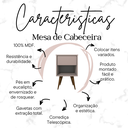 Ver imagem 7 de Kit 2 Mesas de Cabeceira Retrô Pés Palito 100% Mdf Plancasa Sal Rosa