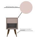 Ver imagem 6 de Kit 2 Mesas de Cabeceira Retrô Pés Palito 100% Mdf Plancasa Sal Rosa