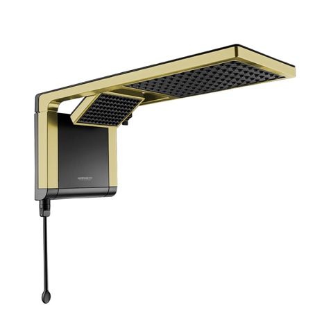 Chuveiro Ducha Acqua Duo Ultra Preto Matte Gold 7800w 220v Lorenzetti
