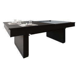 Mesa de Sinuca/bilhar com Tampo de Jantar - 2,00x1,10 - Grafite - 1