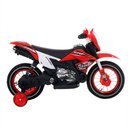 Ver imagem 3 de Moto Eletrica Infantil Cross com Rodas de Apoio Vermelhao - Shiny Toys