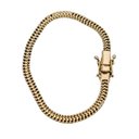 Ver imagem 1 de Pulseira Grumet Lacraia Fecho Trava Duplo 5mm Moeda Antiga